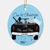 First Christmas Newlyweds Keramik Ornament (Links)