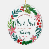 First Christmas Newlyweds Keramik Ornament (Links)