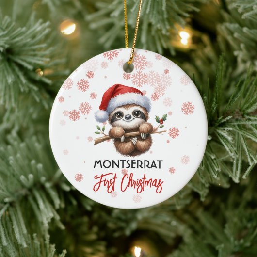 First Christmas niedlich Sloth Baby Ornament (Baum)