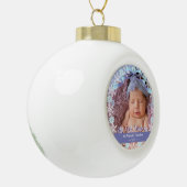 First Christmas Oma Soft Blue Lila Ton Keramik Kugel-Ornament (Links)