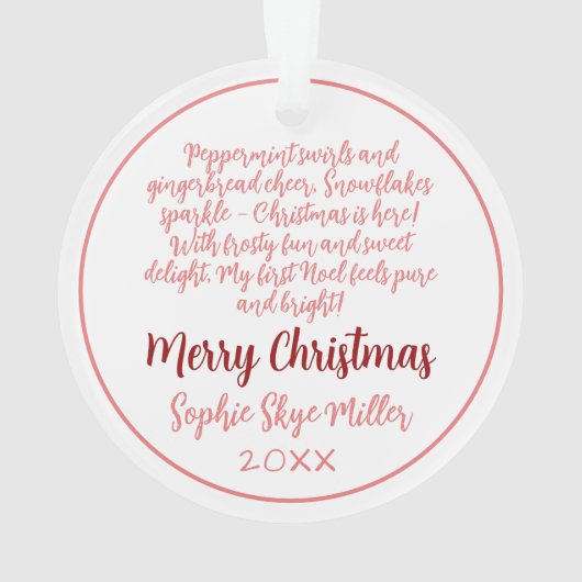 First Christmas Ornament  (Rückseite)