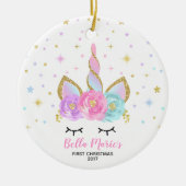 First Christmas Ornament Unicorn (Vorne)