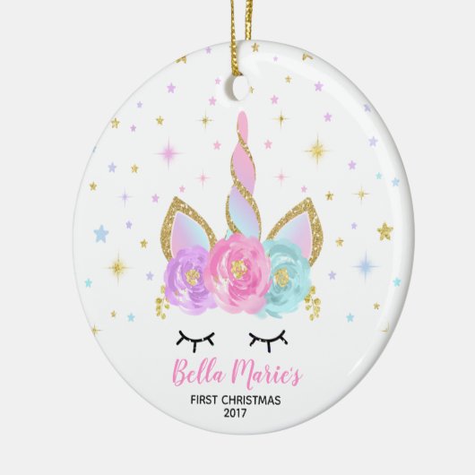 First Christmas Ornament Unicorn (Links)