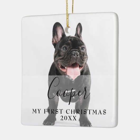 First Christmas Pet 2 Photo Script Name Keramikornament (Links)