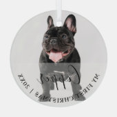 First Christmas Pet Photo Script Name Ornament (Rückseite)