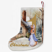 First Christmas Peter Snowy Landschaft Kleiner Weihnachtsstrumpf (Rückseite)