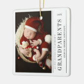First Christmas Promoted Grandparents Daddy Photo Keramikornament (Links)