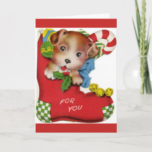 First Christmas Puppy Karte