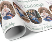 First Christmas Rounded Lozenge Multi Foto Geschenkpapier (Rolleneckpunkt)