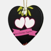 First Christmas Together Anniversary Editable Keramik Ornament (Links)
