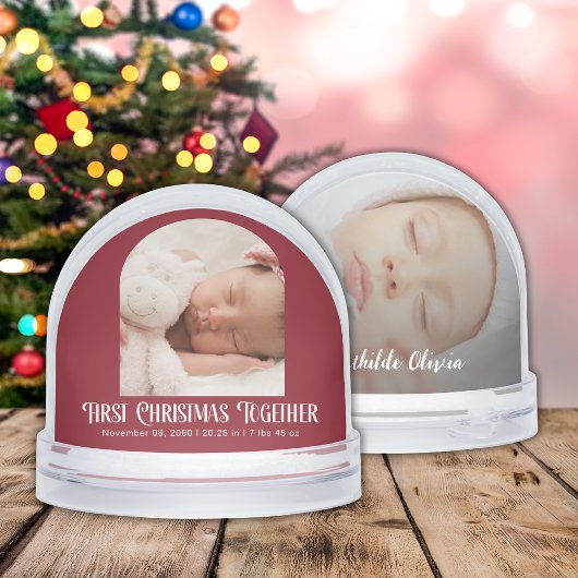 First Christmas Together Baby Birth Stats 2 Photos Schneekugeln