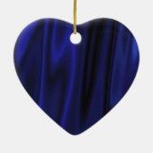 First Christmas Together Blue Satin Royal Trendy Keramik Ornament (Hinten)