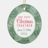 First Christmas Together Foto Keramik Ornament (Links)