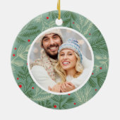 First Christmas Together Foto Keramik Ornament (Hinten)