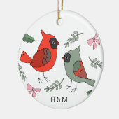 First Christmas Together Kardinal Couple Custom Keramik Ornament (Links)