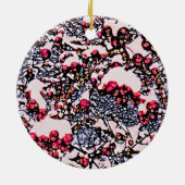 First Christmas together winter berries Keramik Ornament (Hinten)