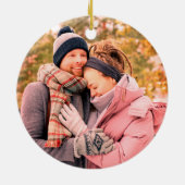 First Christmas together winter berries Keramik Ornament (Hinten)