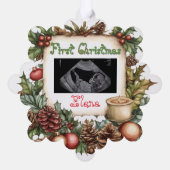 First Christmas Ultrasound Photo Keepsake Ornament (Rückseite)