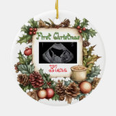 First Christmas Ultrasound Photo Keepsake Ornament (Hinten)