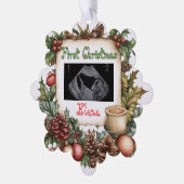 First Christmas Ultrasound Photo Keepsake Ornament (Linke Ecke)