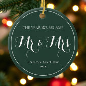 First Christmas Verheiratet Simple Elegant Mr. and Keramik Ornament