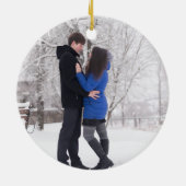 First Christmas Verpflichtungsged Gold Marble Whit Keramik Ornament (Hinten)