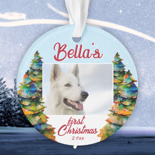 First Christmas Welppy Name Christmas Trees Foto Ornament