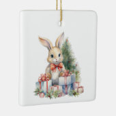 First Christmas Whimsical Niedlich Bunny individue Keramikornament (Rechts)