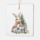 First Christmas Whimsical Niedlich Bunny individue Keramikornament (Links)