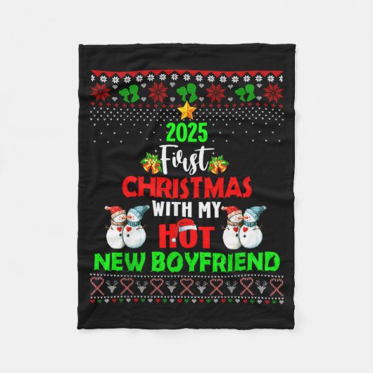 First Christmas With My Hot New Boyfriend 2025 Cou Fleecedecke (Vorderseite)