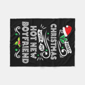 First Christmas With My Hot New Boyfriend Xmas 20 Fleecedecke (Vorderseite (Horizontal))
