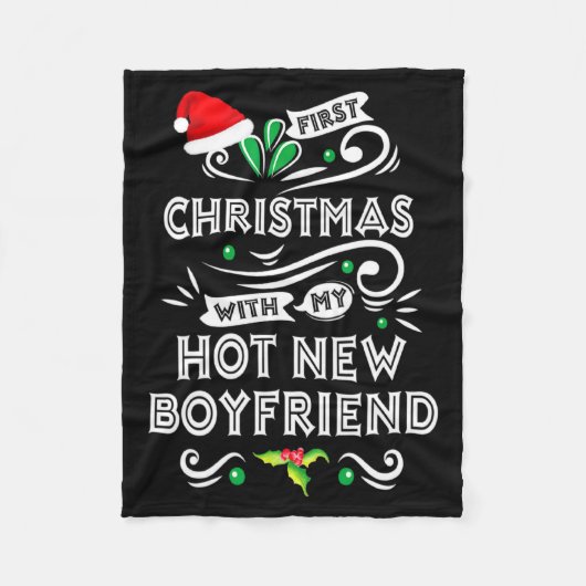 First Christmas With My Hot New Boyfriend Xmas 20 Fleecedecke (Vorderseite)