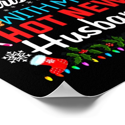 First Christmas With My Hot New Husband Funny Xmas Poster (Ecke)