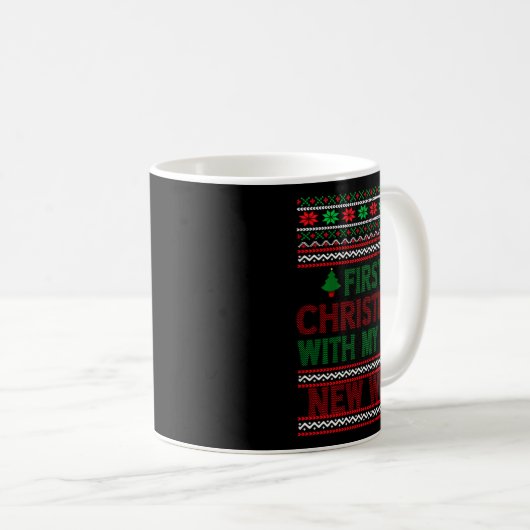 First Christmas With My Hot New Wife Funny Xmas Hu Kaffeetasse (VorderseiteRechts)
