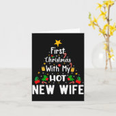 First Christmas With My Hot New Wife Funny Xmas Karte (Gelbe Blume)