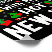 First Christmas With My Hot New Wife Funny Xmas Poster (Ecke)