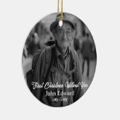 First Christmas Without You Memorial Photo Keramik Ornament (Rechts)
