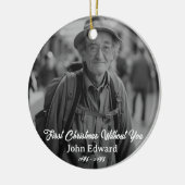 First Christmas Without You Memorial Photo Keramik Ornament (Links)