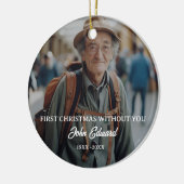 First Christmas Without You Memorial Photo Keramik Ornament (Links)