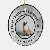 First Christmas Without You Pet Memorial Keramik Ornament (Links)