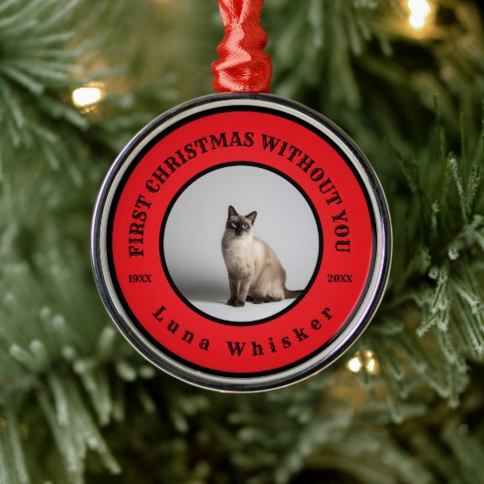 First Christmas Without You Pet Memorial Ornament Aus Metall (Baum)