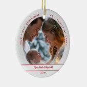 First Christmas Wonderland First Family Baby Photo Keramik Ornament (Rechts)