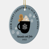 FIrst Christmas Zuhause Keramik Ornament (Rechts)