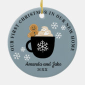 FIrst Christmas Zuhause Keramik Ornament (Hinten)