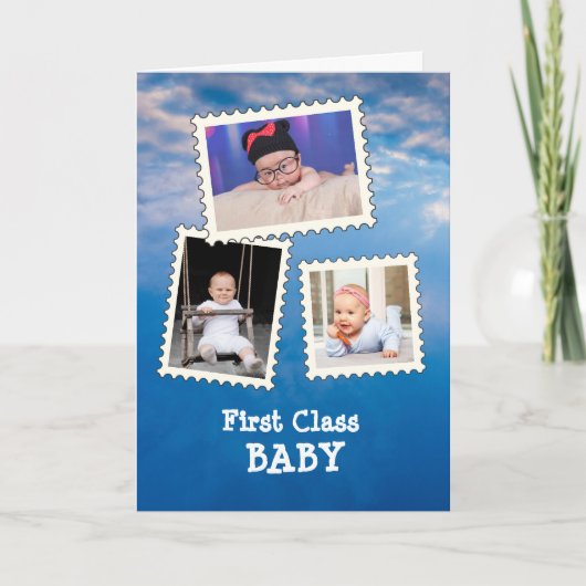 First Class BABY Best Baby Ever 3 benutzerdefinier Karte (Vorderseite)