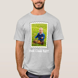 First Class Baby Niedliches Personalisiertes Foto T-Shirt
