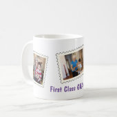 First Class GRANDMA Best Grandma 3 benutzerdefinie Kaffeetasse (Vorderseite Links)