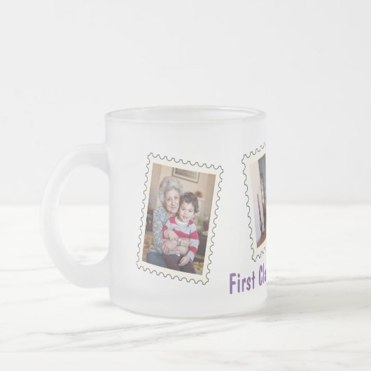 First Class GRANDMA Best Grandma 3 benutzerdefinie Mattglastasse (Links)