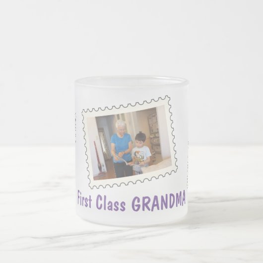 First Class GRANDMA Best Grandma 3 benutzerdefinie Mattglastasse (Mittel)