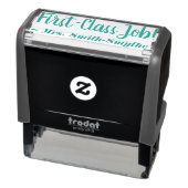 "First Class Job!" + Tutor-Name Rubber-Briefmarke Permastempel (Produkt)